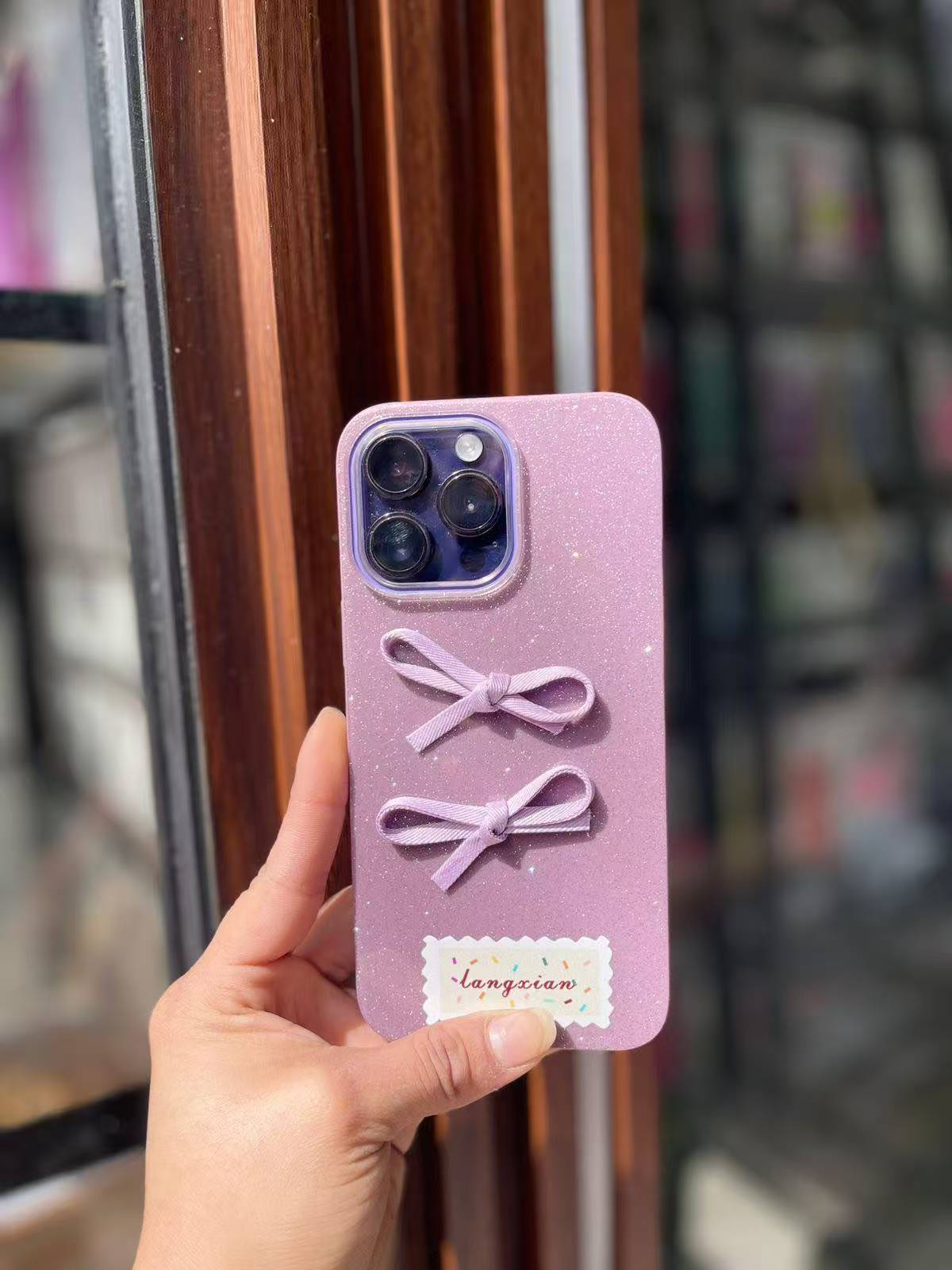 Funda brillos con moños